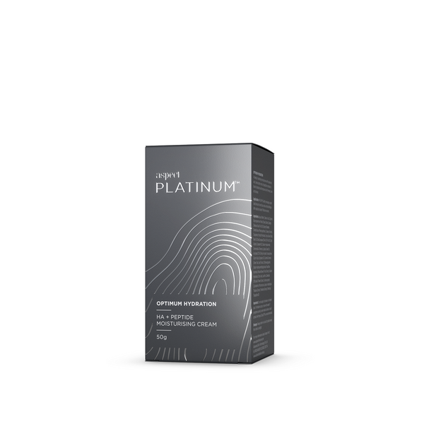 Aspect Platinum Optimum Hydration, HA and Peptide moisturising cream 50g box image