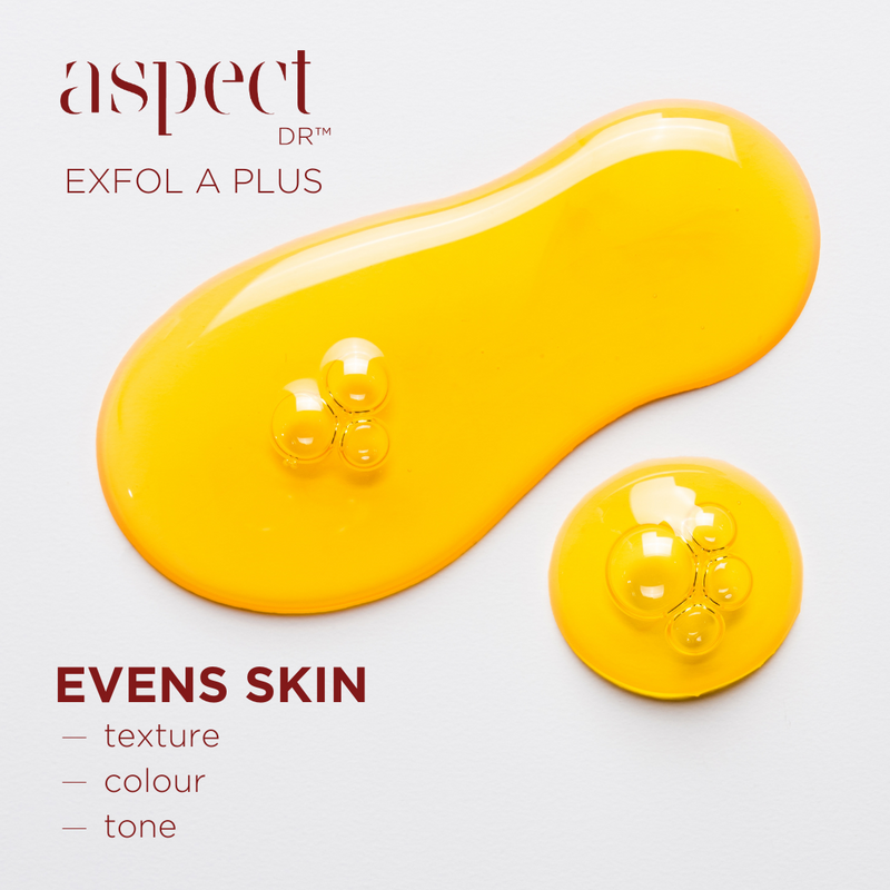 What is Aspect DR Exfol A plus, vitamin A serum information swatch