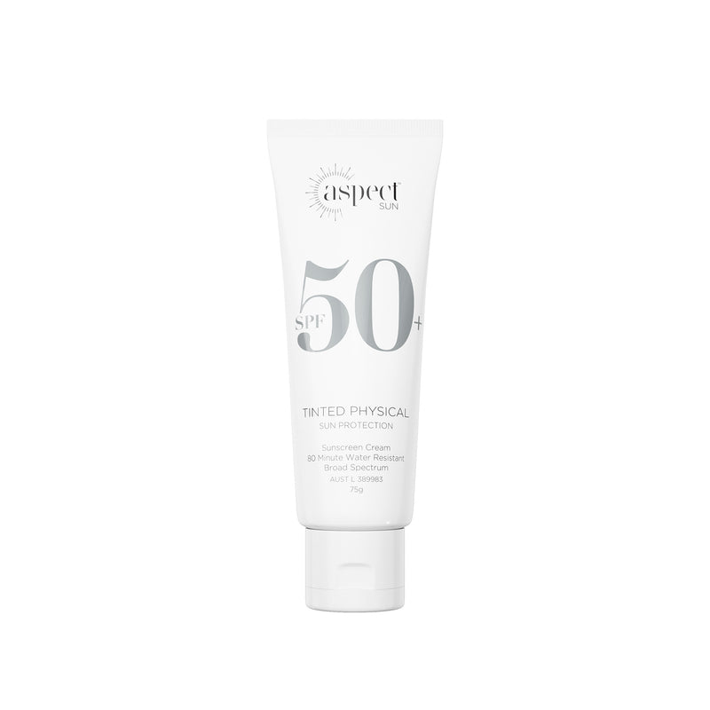 Aspect Sun Tinted Physical SPF , SPF 50+ Australian  water resistant sunscreen