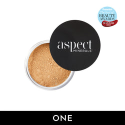 Aspect Minerals, mineral makeup powder with SPF25. Award winning mineral makeup one